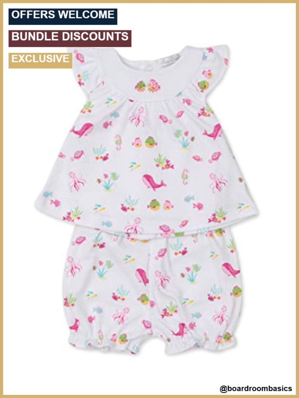 Baby Girls Deep Sea Divers Print Sunsuit Romper Pull On